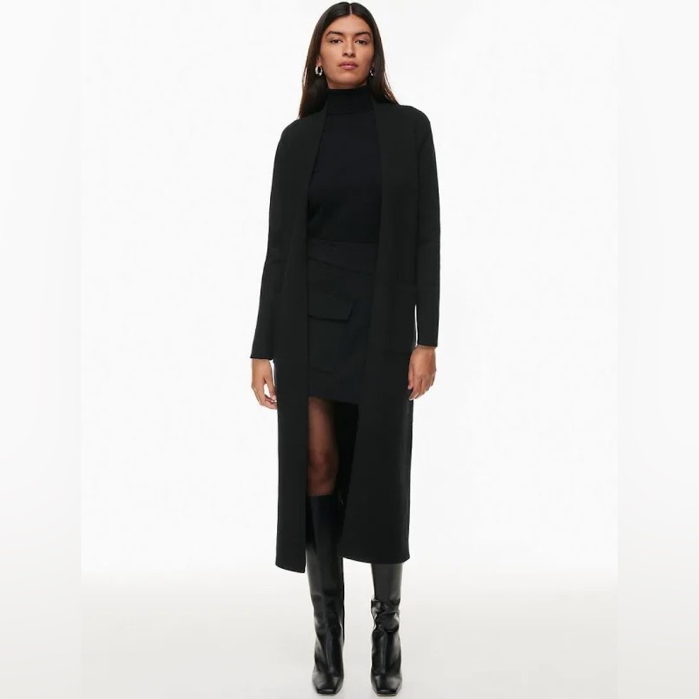 Babaton Ty Long Cardigan in Black